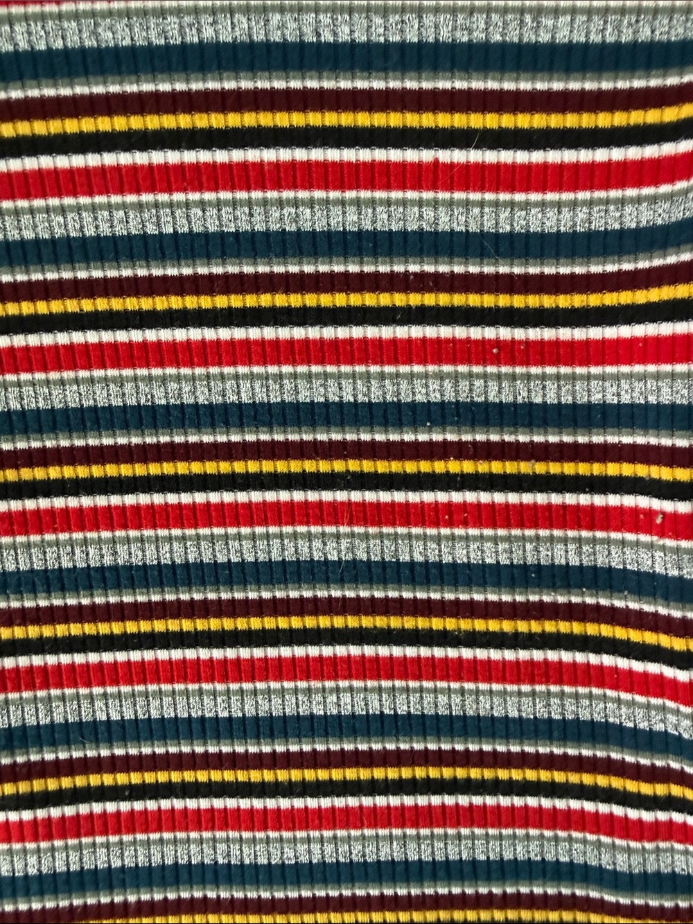 Striped Long-Sleeve Mock Neck Bodysuit in Multicolor - Picture 3 of 3